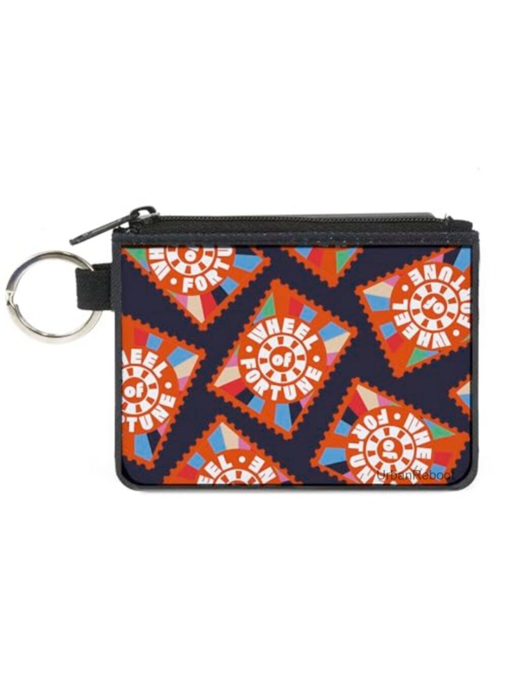 Wheel of Fortune Nylon Zip Coin Pouch Key Ring